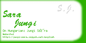 sara jungi business card